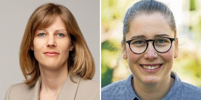 FDP-Gemeinderätin Brenda Mäder und SP-Gemeinderätin Lisa Diggelmann.
