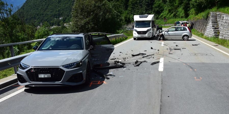 Unfall in Castasegna.