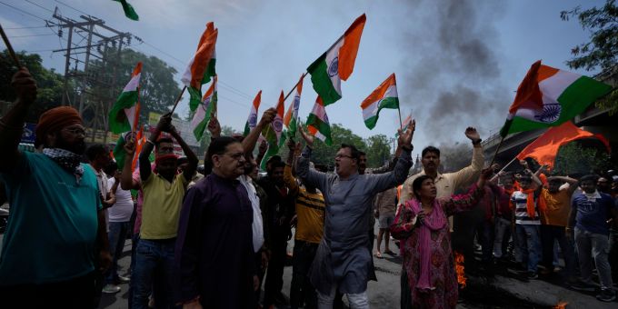Nach dem Terroranschlag gab es Proteste in Indien. Indien