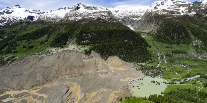 Das Dorf Blatten VS wurde unter rund drei Millionen Kubikmeter Geröll begraben. Blatten VS