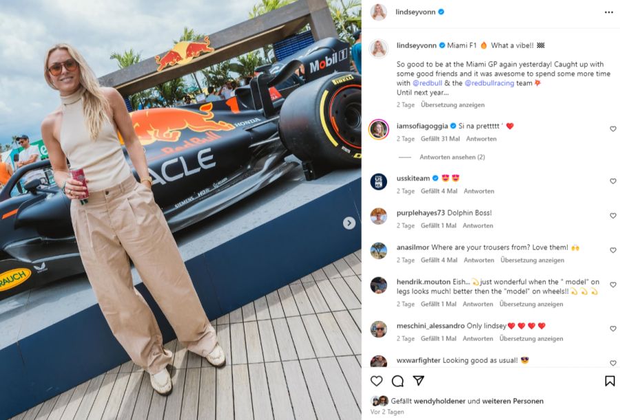 Der Ski-Star war auch beim Miami-GP der Formel 1 zu Gast.