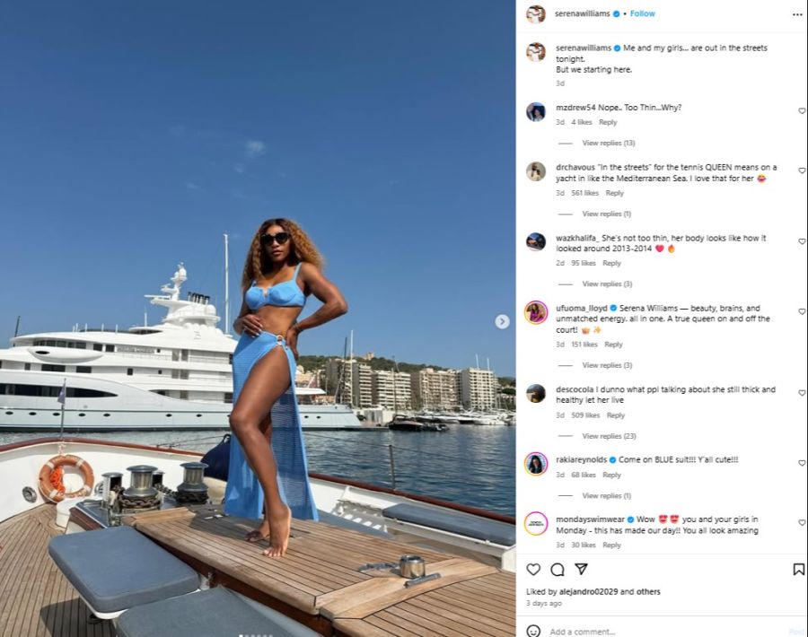 Serena Williams zeigt ihren durchtrainierten Body.