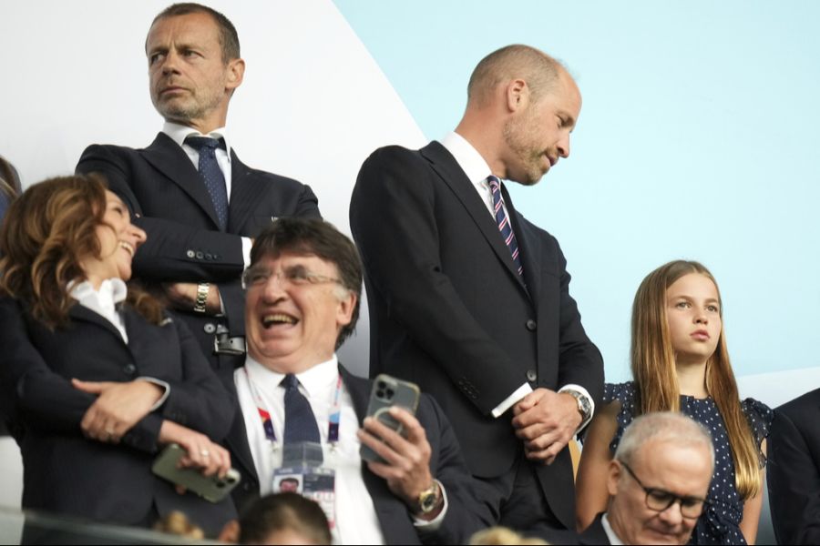 Reiste mit Tochter Charlotte (10) an das Finalspiel der WEURO 2025 in Basel: Englands Thronfolger Prinz William.
