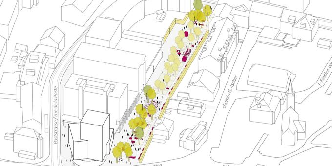 Öffentlich - Neue Promenade mit Stadtgarten im Bieler Mett-Quartier