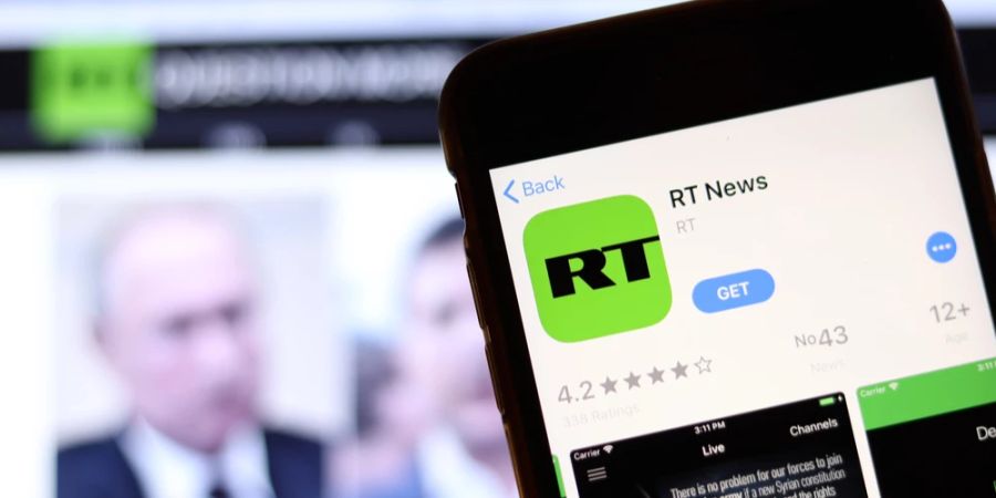 RT App Hintergrund Putin Bildschirm