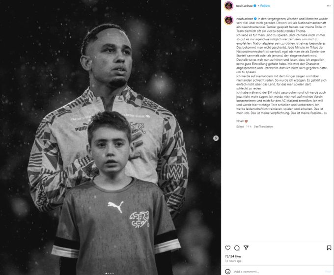 Noah Okafor reagiert auf seine Ausbootung in der Schweizer Nati. Noah Okafor Schweizer Nati