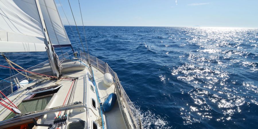 Segelboot, Meer, blau