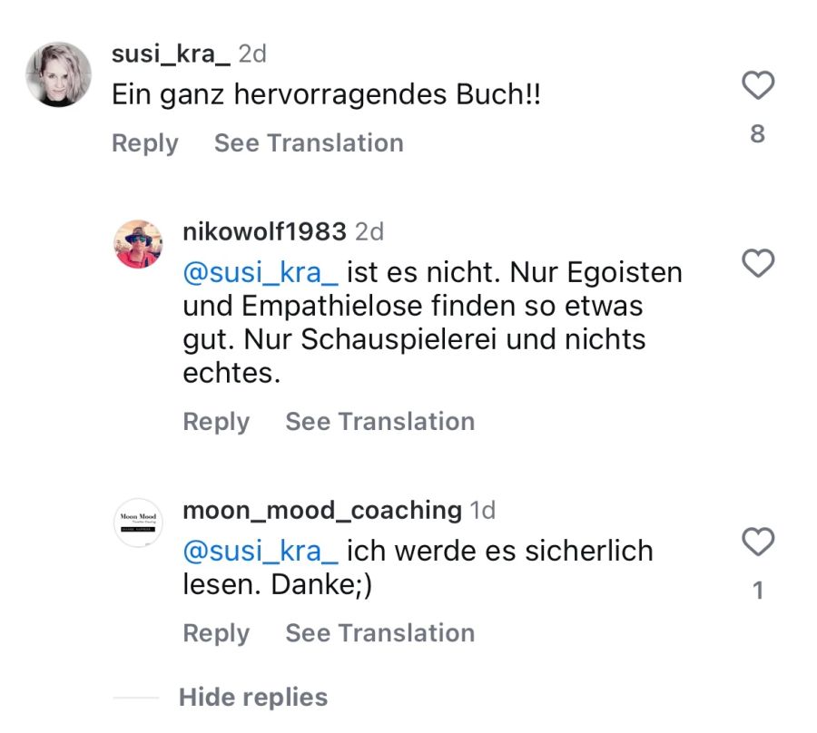 Andere Instagram-User sind mit der Autorin – und ihren Worten – allerdings nicht zufrieden.