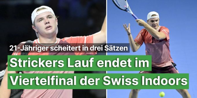 In drei Sätzen - Stricker scheitert im Viertelfinal der Swiss Indoors