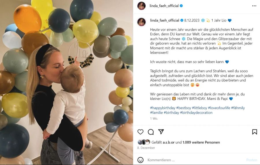 Baby Lio feierte kürzlich seinen ersten Geburtstag.