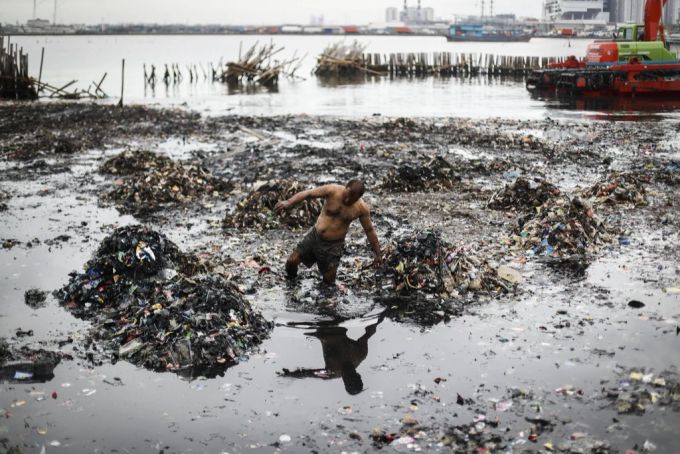 Abfall in Indonesien. Indonesien