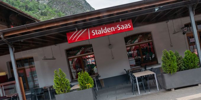 Der Bahnhof Stalden-Saas. Der Bahnhof Stalden-Saas.