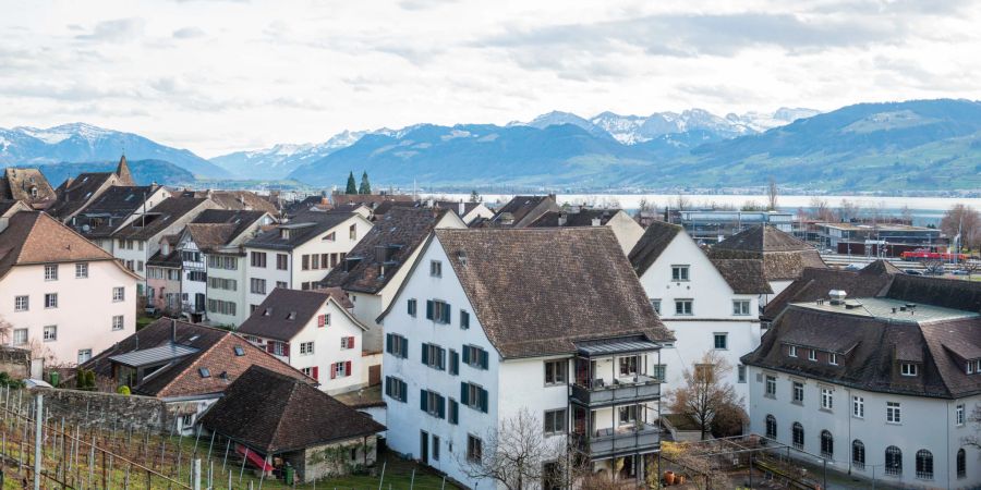 Blick auf die Stadt Rapperswil.