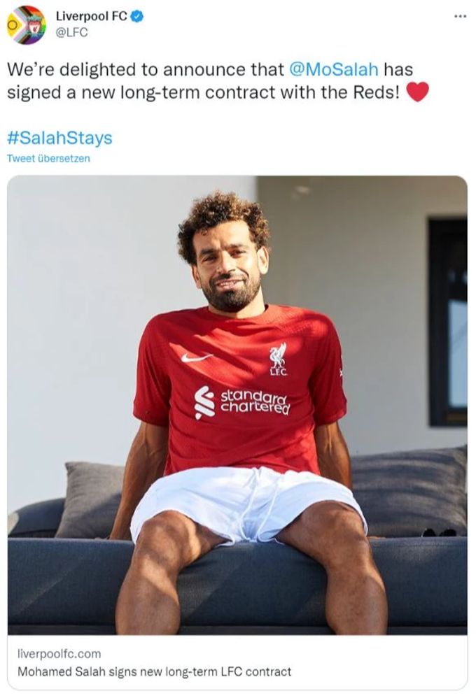 Mohamed Salah verlängert beim FC Liverpool. Mohamed Salah FC Liverpool