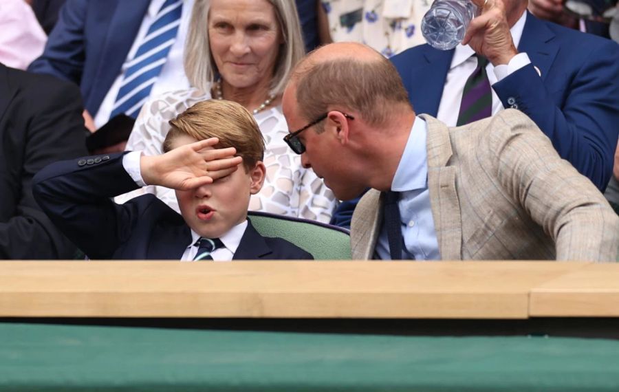 Prinz George schwitzte beim Wimbledon-Final in seinem Anzug.