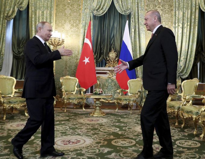Bei einem Treffen im Kreml vor einigen Jahren liess Wladimir Putin Erdogan auf sich warten. Putin Erdogan
