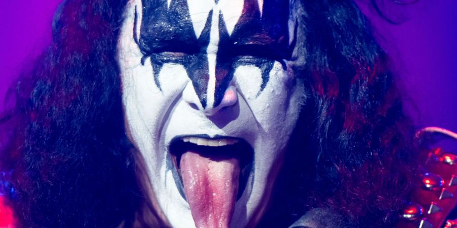 Gene Simmons von Kiss 2022 beim europäischen Tourauftakt der Band in der Westfalenhalle.