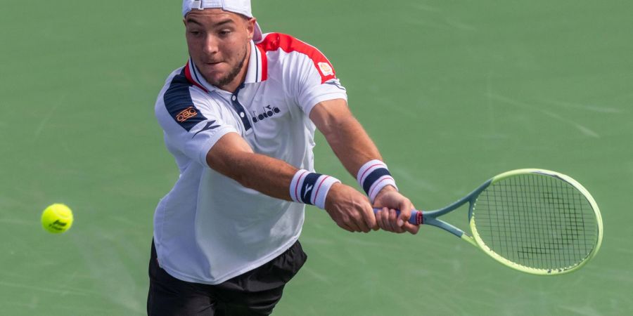 Jan-Lennard Struff kämpft auf dem Platz um jeden Ball.