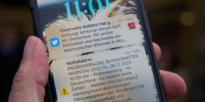 Cell Broadcast Alarmierung Katastrophen