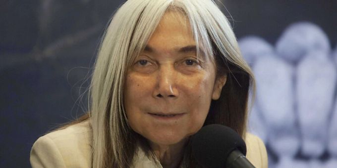 ARCHIV - MarÌa Kodama, Witwe und Erbin des argentinischen Schriftstellers Jorge Luis Borges, nimmt an einer Pressekonferenz im Palacio de Bellas Artes teil. Die argentinische Autorin und ‹bersetzerin MarÌa Kodama ist tot. Das bestätigten ihr Verlag Penguin Random House und ihr Anwalt Fernando Soto auf Twitter. Foto: Alexandre Meneghini/AP/dpa MarÌa Kodama