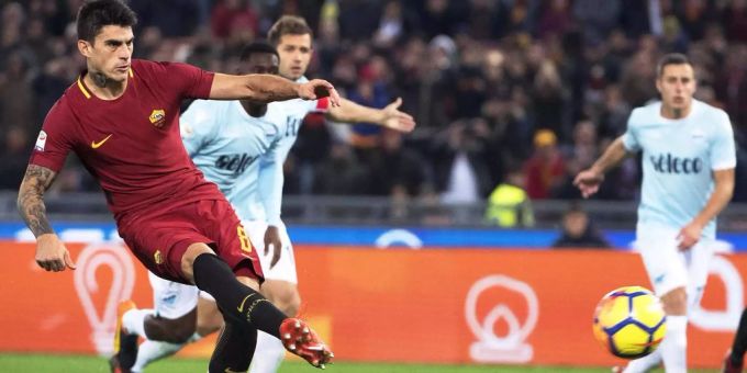 AS Roma-Spieler Diego Perotti. AS Roma-Spieler Diego Perotti.