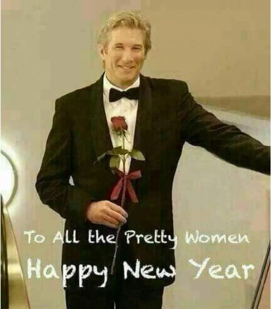 Auch Richard Gere muss seit geraumer Zeit jährlich für Silvestergrüsse herhalten. Ob sich schon mal eine «Pretty Woman» darüber freute?