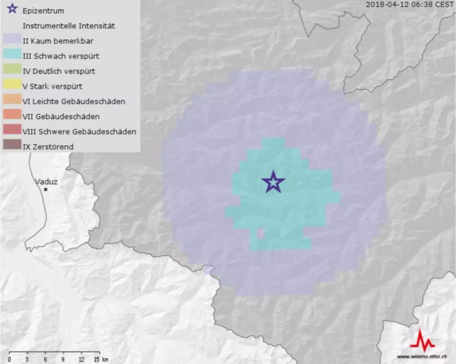 Das Erdbeben war auf Schweizer Seite nicht zu spüren.