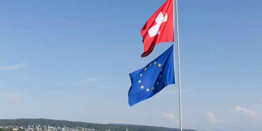 EU Schweiz Flaggen