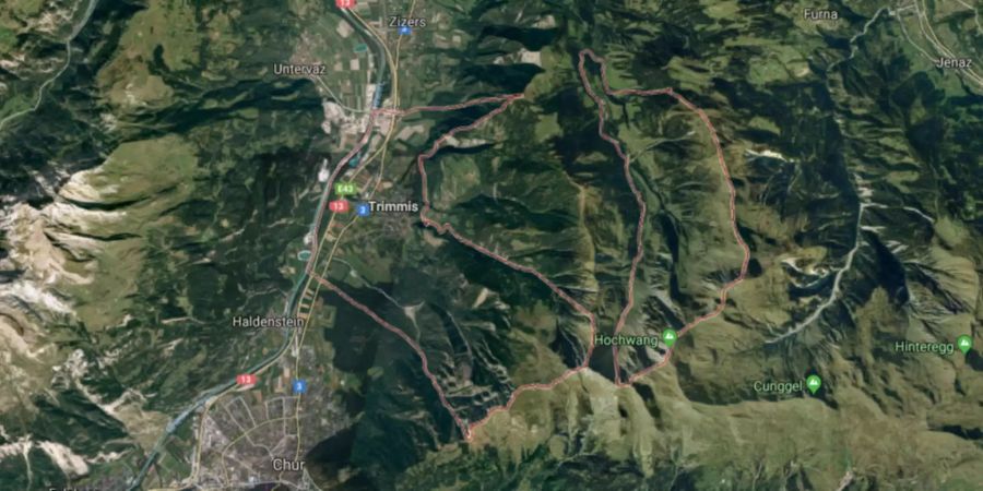 In Trimmis GR ist es zu einem Bergsturz gekommen.