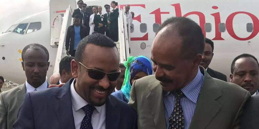 Ministerpräsident Abiy Ahmed bei seiner Ankunft in Asmara (ERI).