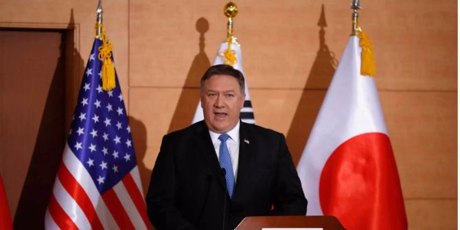 Mike Pompeo Iran-Konflikt Flaggen