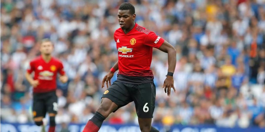 Manchester Uniteds Paul Pogba in Aktion im Spiel gegen Brighton and Hove Albion.