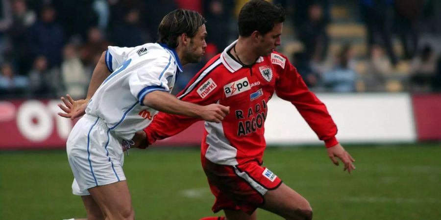 Gerardo Seoane im Dress des FC Aarau (rechts).