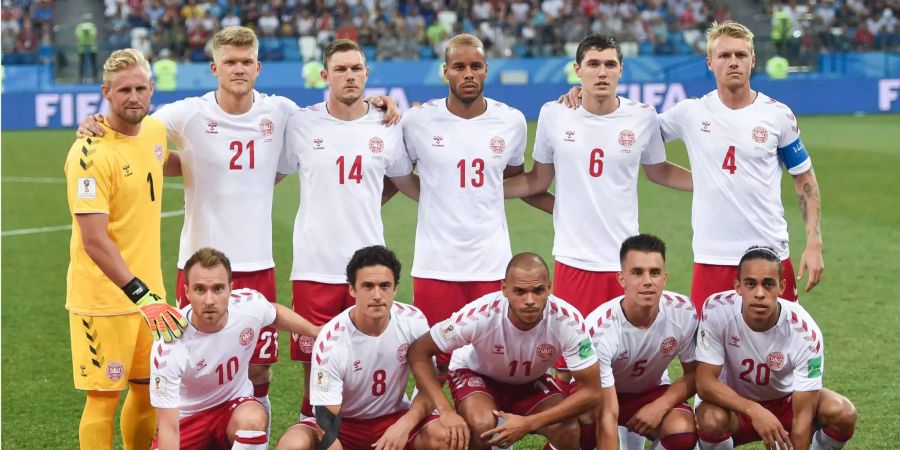 Foto der dänischen Nationalmannschaft bei der WM in Russland.