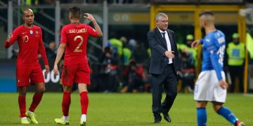 Nach dem Spiel Italien und Portugal in Mailand.