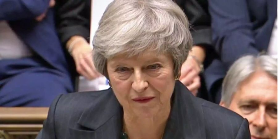 Theresa May, Premierministerin von Grossbritannien, verteidigt am Donnerstag den Entwurf für das Brexit-Abkommen mit Brüssel im Parlament.