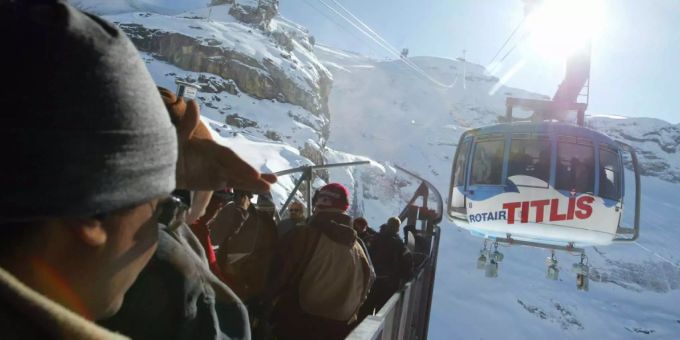 Die Bergbahn Titlis in Engelberg OW. Die Bergbahn Titlis in Engelberg OW.