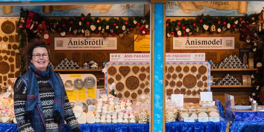 Das  «Änis-Paradies» wurde zum schönsten Stand am Basler Weihnachtsmarkt ausgezeichnet.