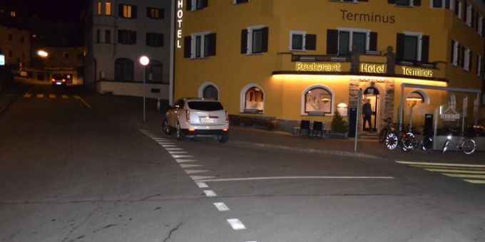 Samedan: Irrfahrt im Dorfzentrum Samedan: Irrfahrt im Dorfzentrum