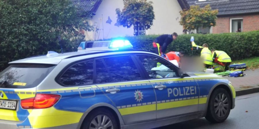 Rettungseinsatz am Tatort in Gronau