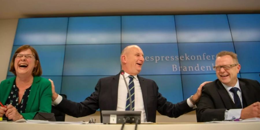 Spitzen von Grünen, SPD und CDU in Brandenburg