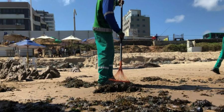 Säuberungsaktion vor einigen Tagen am Strand von Salvador