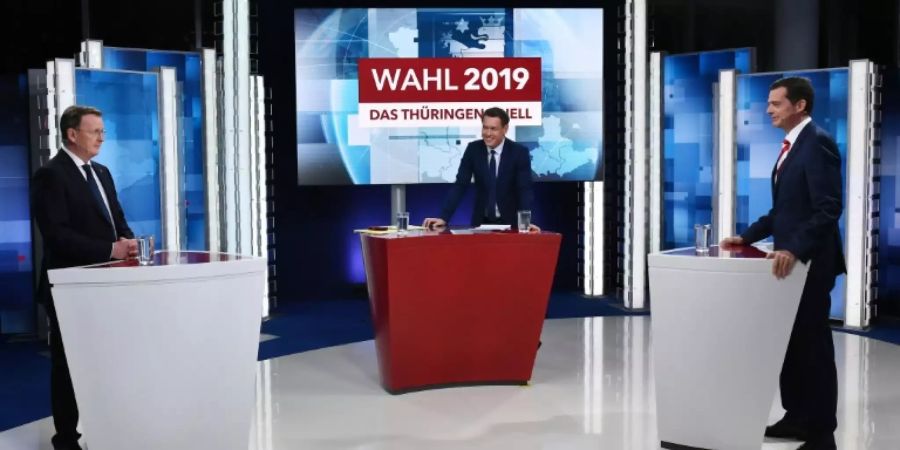 Bodo Ramelow und Mike Mohring beim Fernsehduell