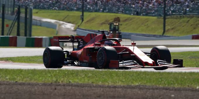 Sebastian Vettel rettete Ferrari einen zweiten Platz in Suzuka. Ferrari Sebastian Vettel