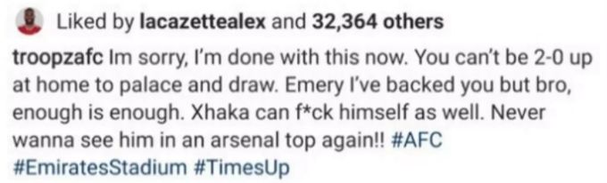 Alexandre Lacazette unterstützt den Kritiker von Granit Xhaka. Granit Xhaka