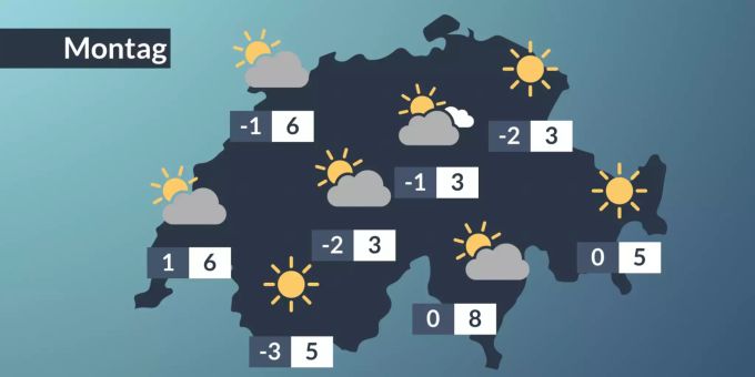 Das Wetter am Montag. wetter