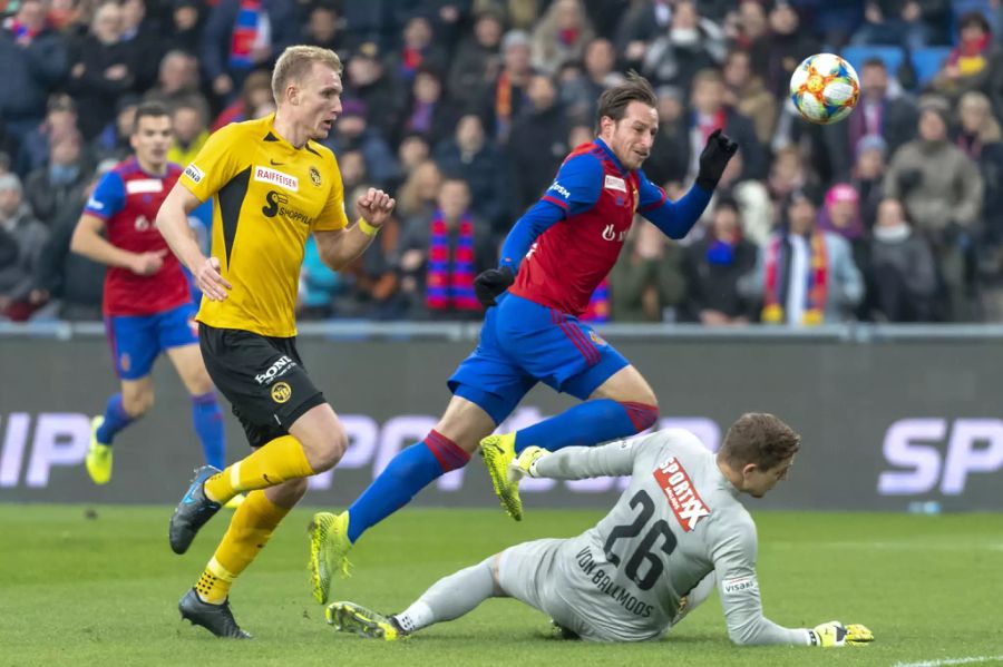 Luca Zuffi im Dress des FCB gegen YB.