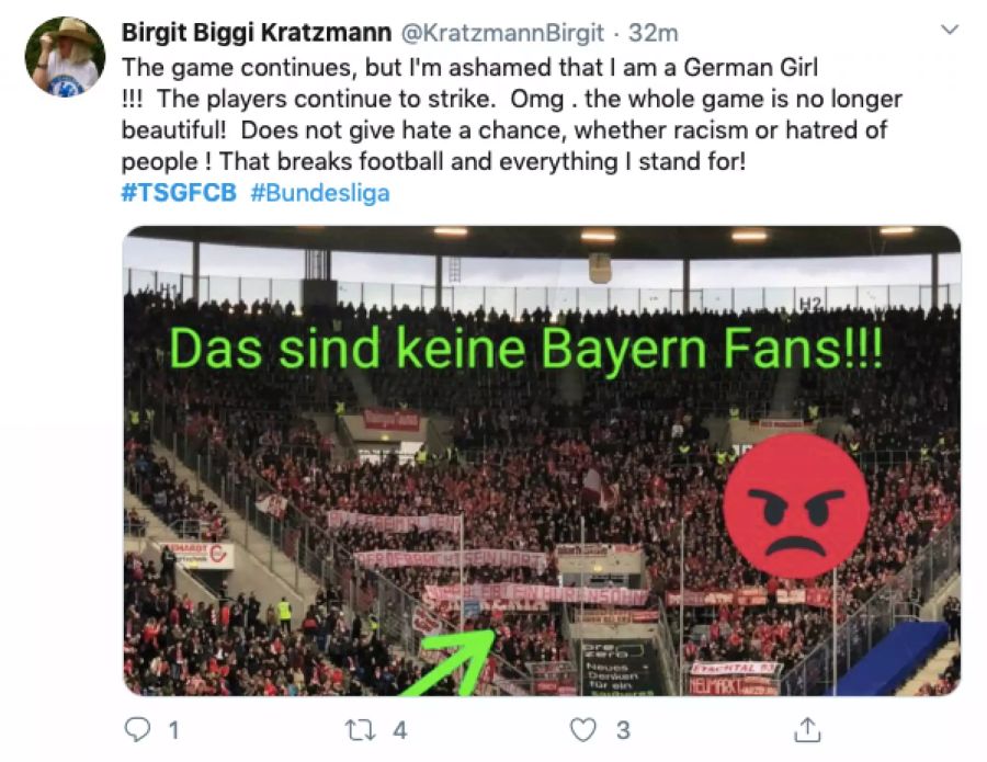 Userin «Birgit Kratzmann» glaubt nicht, dass das wahre Bayern-Fans sind.