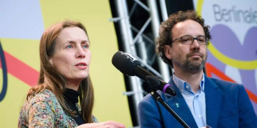Zehn aufregende Tage liegen hinter Mariette Rissenbeek und Carlo Chatrian, der neuen Berlinale-Spitze. Foto: Gregor Fischer/dpa