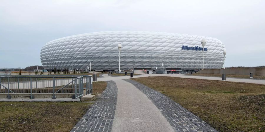 Die Allianz Arena in München, Deutschland.